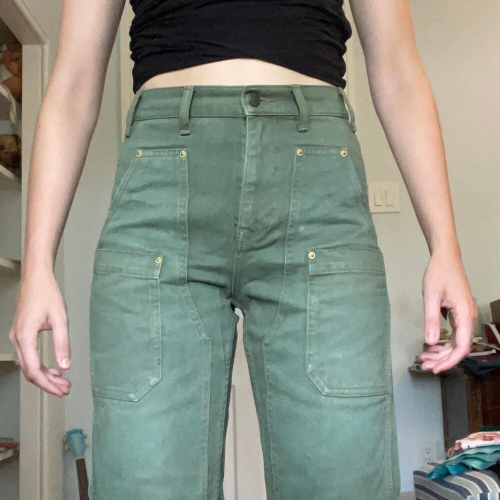 BDG Custom Dyed Green Carpenter Pants